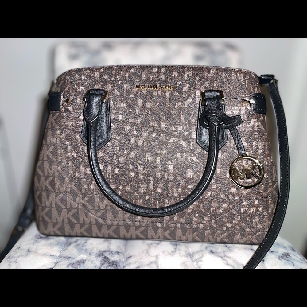 Michael Kors- Brown and and Black Michael Kors Purse